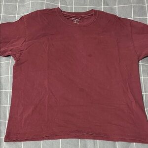 Vintage Champion Men's Burgundy Short Sleeve Tee